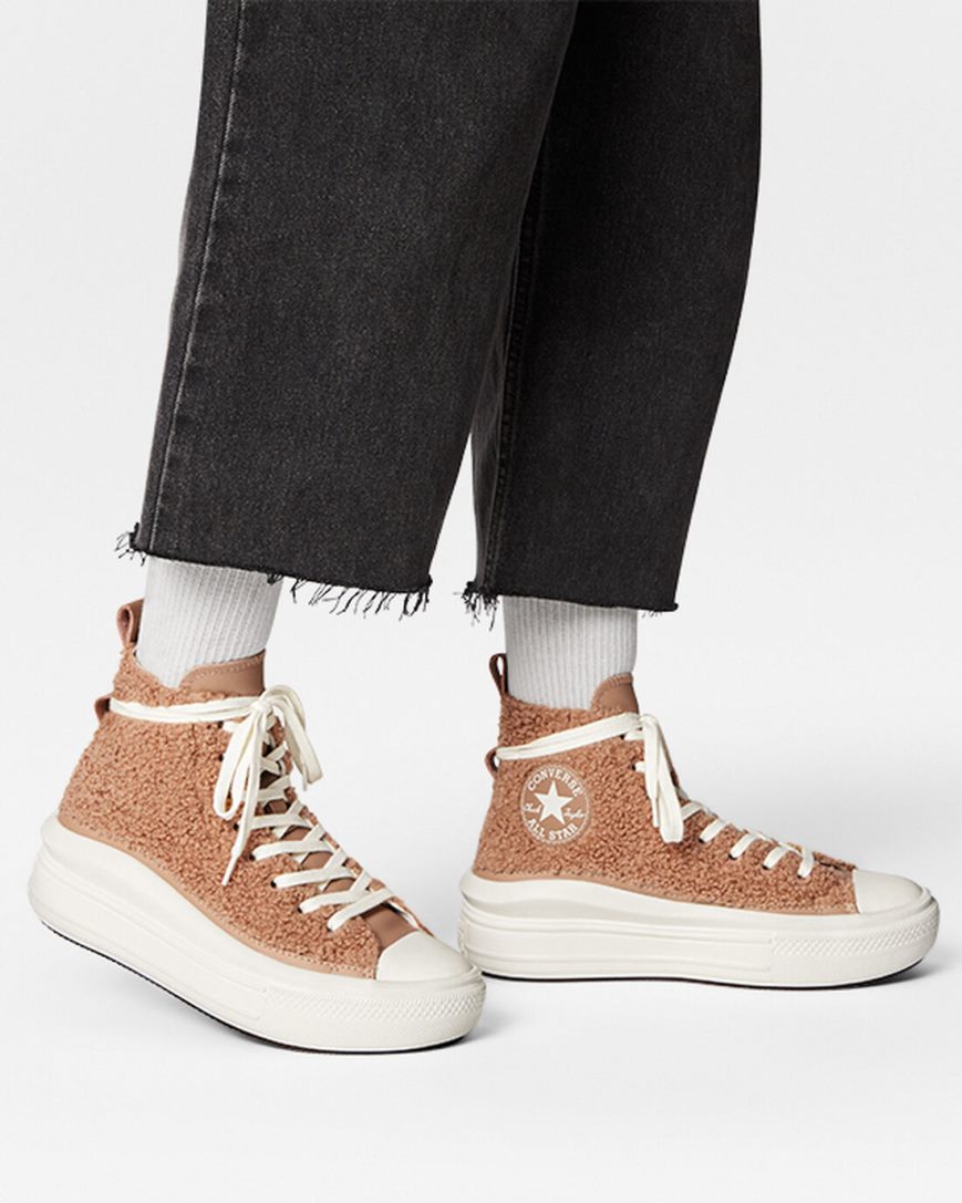 Pantofi Platforma Dama Converse Chuck Taylor All Star Move Sherpa Inalti Maro | RO JCLAH728